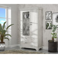 Vitrine mit 2 T¨¹ren, 1 Glast¨¹r und 2 Schubladen in Wei?, 113 ¡Á 210,3