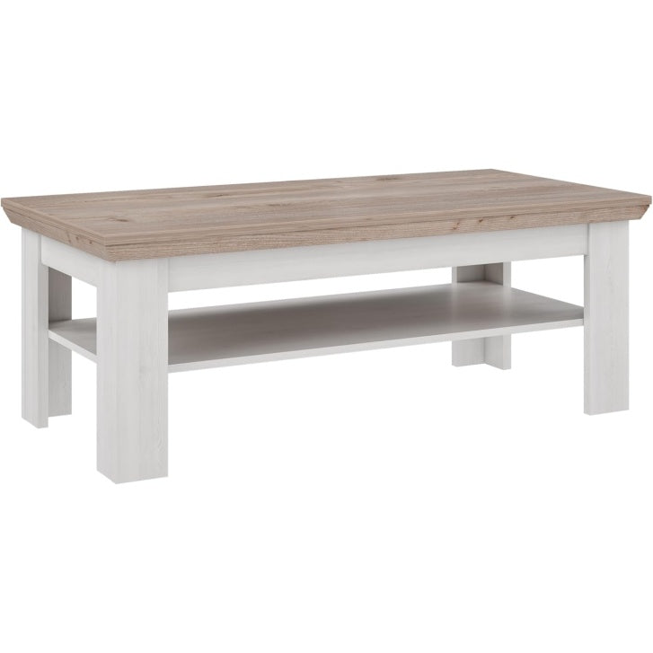 Couchtisch aus Holzwerkstoff in Nelson-Eiche und Schneeeiche, 120,6 ¡Á 45,3