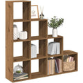 Raumteiler-B¨¹cherregal mit 10 F?chern in Artisan-Eiche, 131,5 ¡Á 29