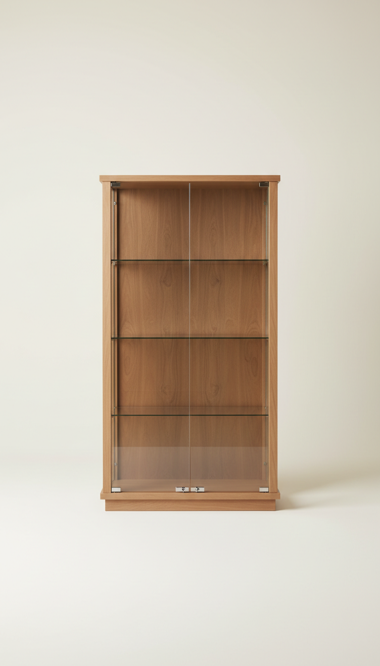 Glasvitrine mit klaren Glastüren